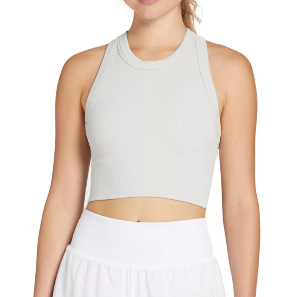 DSG Women's High Neck Brami. Low support bra. Light Heather grey. Size M. NWT